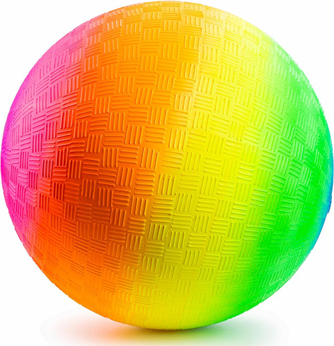 Pelotas Inflables Goma Niños Diseño Arcoíris 22cm 4 Unidades