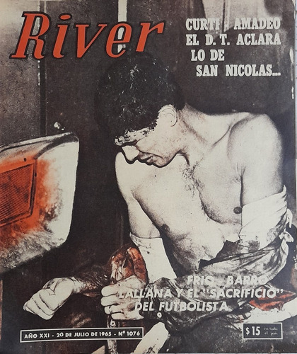 Revista River 1076 River 2 Argentinos 1, Año 1965