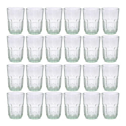 Vaso Vidrio Facetado Genesis Durax Simil 2711 420ml X24 Uni.