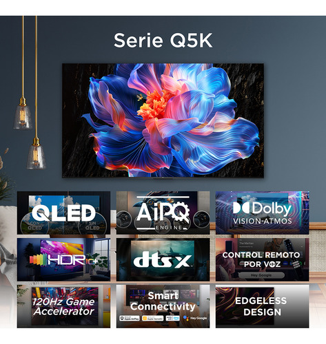 Smart Tv Pantalla 50 50q5k Tcl Google Qled