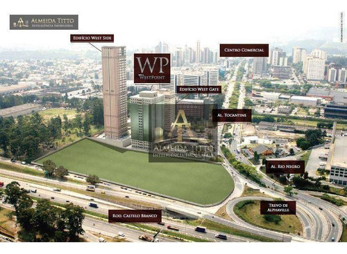 Excelente Sala Comercial Para Locação No Edifício West Point Em Alphaville/sp Área Total 322 M², 10 Vagas De Estacionamento - Confira! - Sa0452