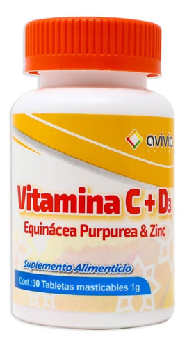 Vitamina C + D3, Equinacea Purpurea & Zinc, Suplemento Alime Sabor Sin sabor
