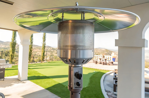 Calenton De Patio Nexgrill 48k Btu Bronceado Mesita, Llantas