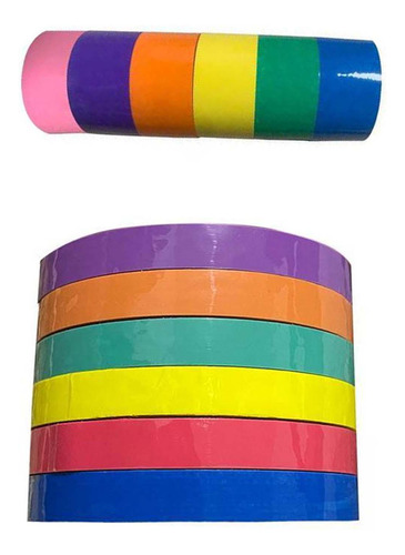 12 Piezas Coloridas Bolas Adhesivas Cinta Rodante Juguetes