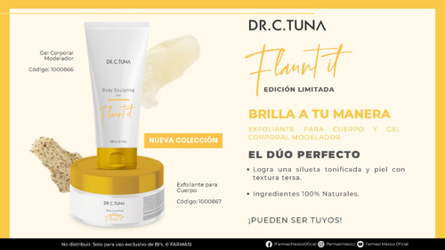 Set Exfoliante Y Modelador De Cuerpo Flaunt It Dr. C. Tuna Romero