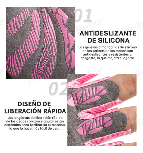 Y Guantes Para Gym Pesas Deportivos Muñequeras Mujer Y