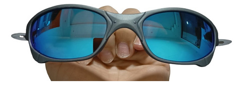 Óculos Juliet Unisex Pernas De Metal Com Fibra Mandrake Cor Da Armação Chumbo Desenho Azul