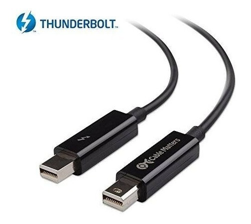 Cable Thunderbolt Matters 2 Cable De Negro 3,3 Pies / 1m