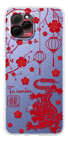 Funda Para Huawei Horóscopo Dragón Chino Con Tu Nombre