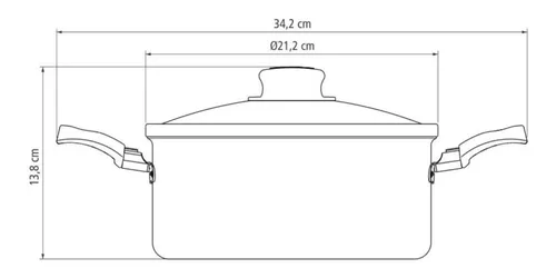 Set Bateria De Ollas Tramontina Linea Turim Por 7 Piezas