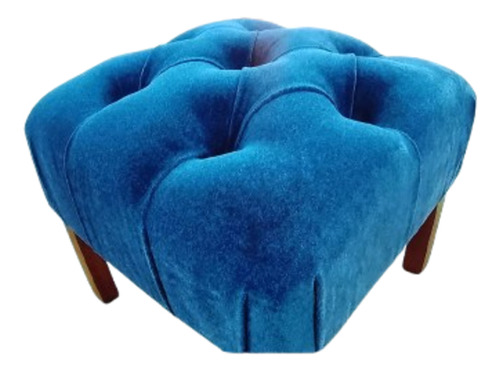 Puff Sillón Tapizado Con Patas De Madera Pouf