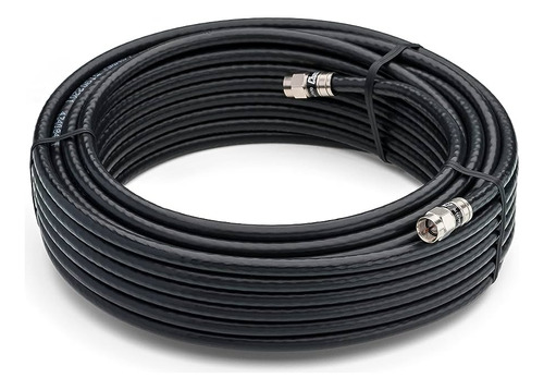 Cable Coaxil 30 Mts Rg-6 C/ Fichas Compresion Profesional Hd