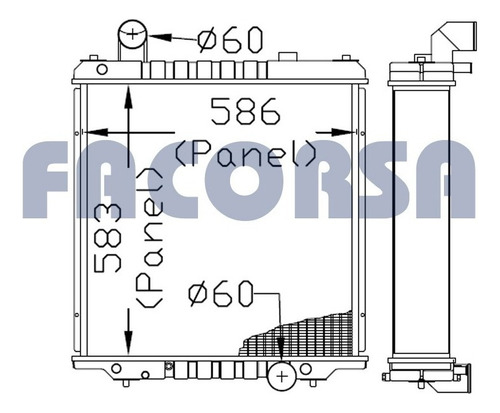 Radiador Retro John Deere 310  Oem: At320239 At351271