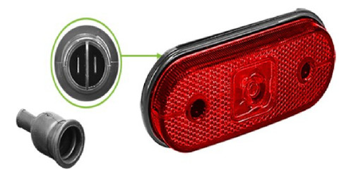 Lanterna Lateral Led Com Suporte Caminhao Carreta Facchini