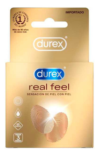 Durex Real Feel Condones Preservativos 3 Unidades