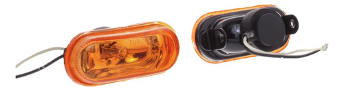 Faro Halogeno Oval Ambar Jgo.(4x1.5x2.5) Hy031a