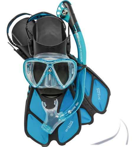 Kit Mergulho Máscara+snorkel+nadadeira Cressi Bonete