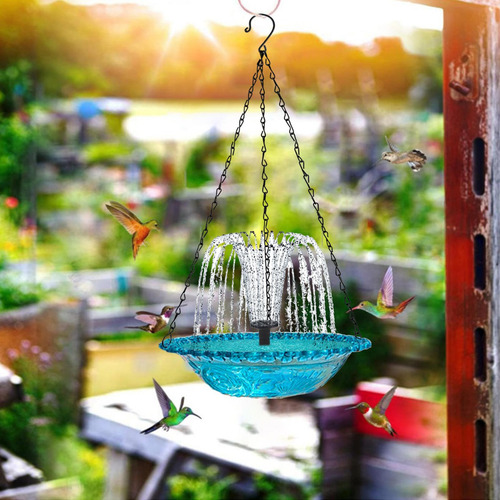 Baño Solar Para Pájaros Baño Para Pájaros Con Fuente De Agua