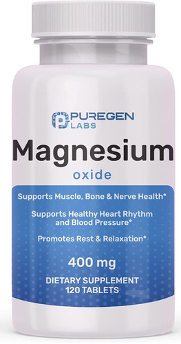 Magnesio 120tabs P Puregen Labs - Unidad a $2525