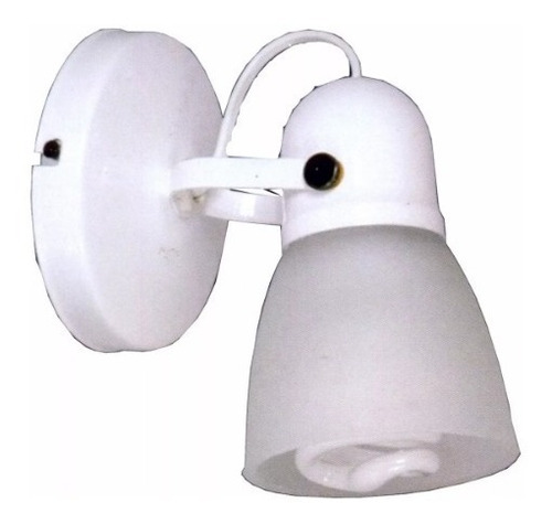 Aplique 1 Luz E27 Base Blanca Redonda Tulipa Pvc - Stg