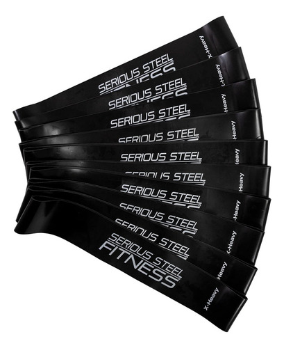 Serious Steel Fitness Mini Banda De Resistencia De 12 Pulgad