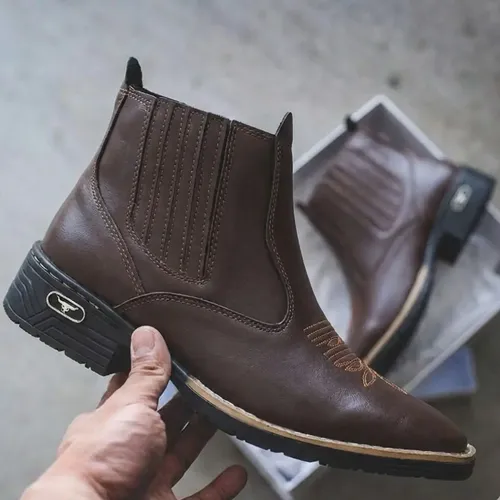 Botina Country Rodeio Texana Elastica Confortavel Trabalho | MercadoLivre