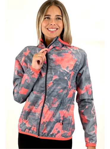 Campera Rompeviento Deportiva Yazuka Mujer Con Reflex 