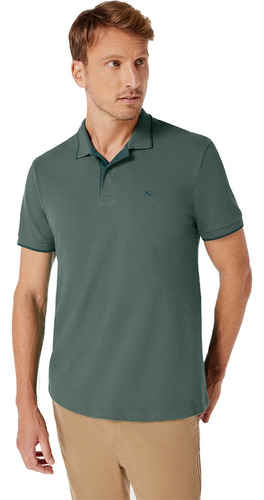 Camisa Polo Básica Hering Masculina Em Malha Piquet - Verde