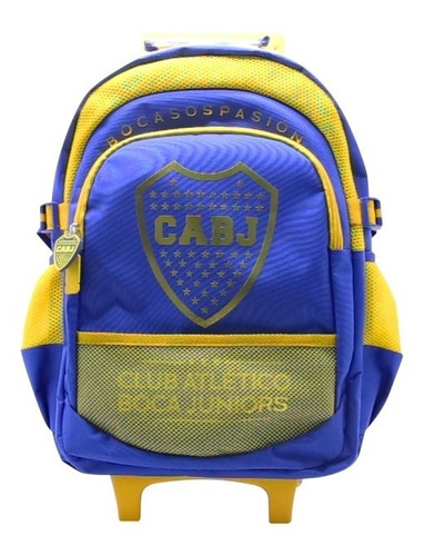 Mochila Boca Juniors Sos Pasión Cabj Con Carro 18 Pulgadas