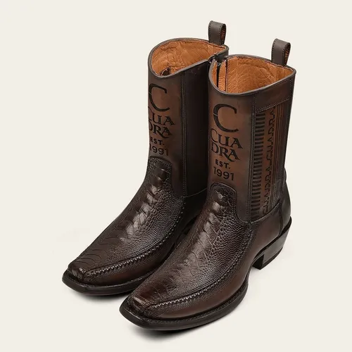 Botas Cuadra Piel Genuina De Pata De Avestruz Modelo 1j2kpt