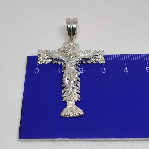 Dije Cruz Cristo Milagroso De Buga Plata 925 Grande 00355