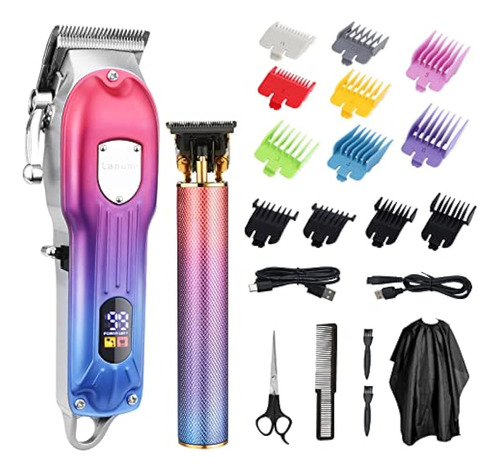 Lanumi Men Hair Clippers & Trimmers Set Cortapelos Inalámbri