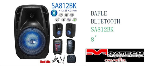 Bafle Amplificado 8 Pulgadas Recargable Bt Usb/sd/fm/aux