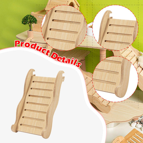 Escalera De Madera Para Hámster, Conejera, Rampa, Juguete S