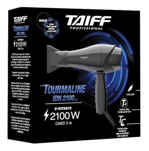 Secador para Cabeleireiro Tourmaline Íon Cerâmica 2000W - Taiff 127v,  Taiff, Secadores, Chapas e Termocera, Rekint's Cosméticos