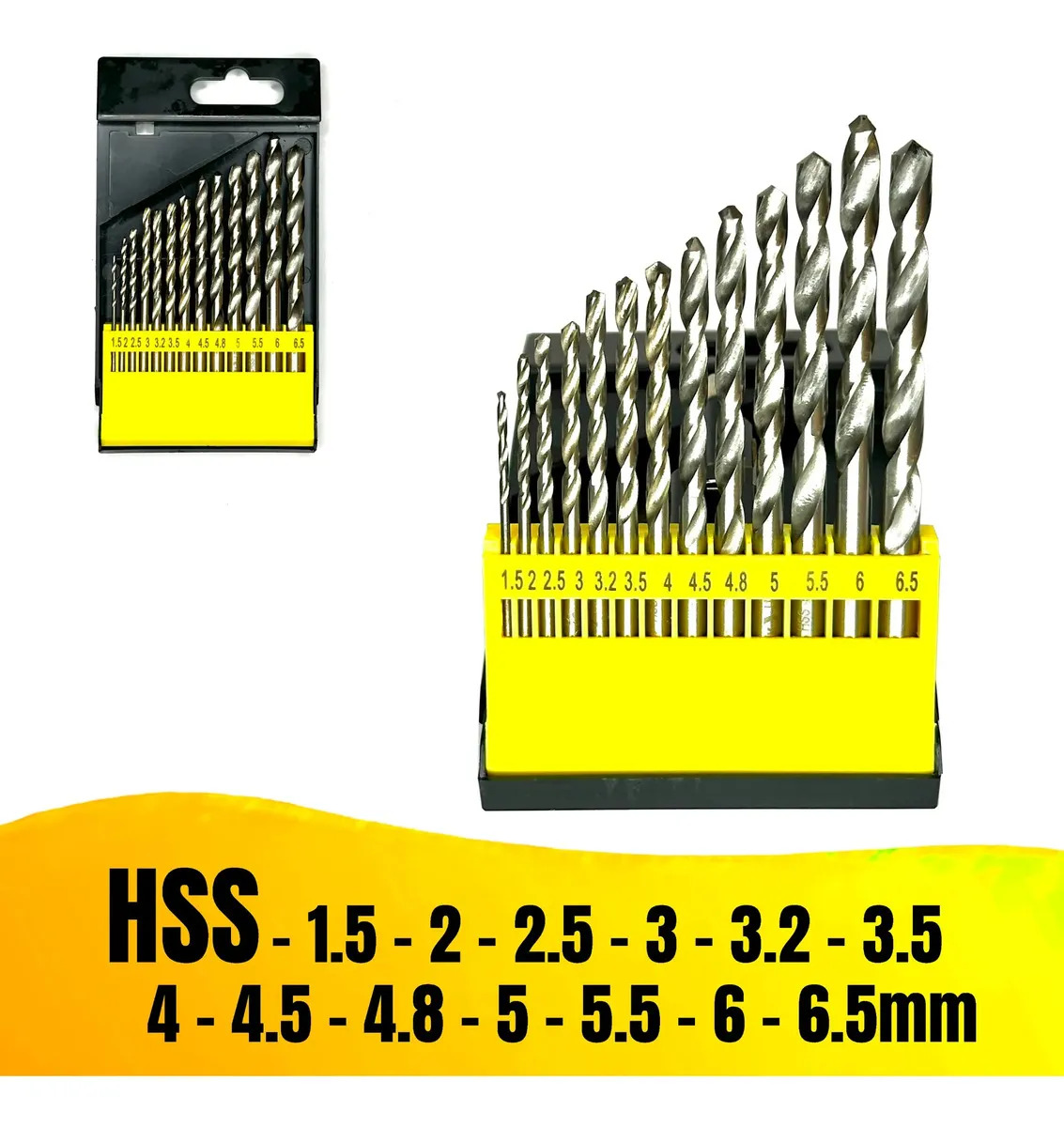 Kit Jogo Brocas HSS Broca Ferro Profissional De Furar Aco Duro 13 Unidades Gurumania