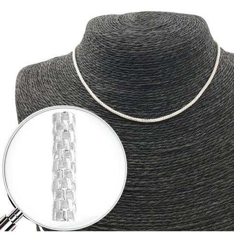 Blanco Cadena Vibora 0.9 (2mm) - 32+7.5 Cm Regulable C:10496 Plateado