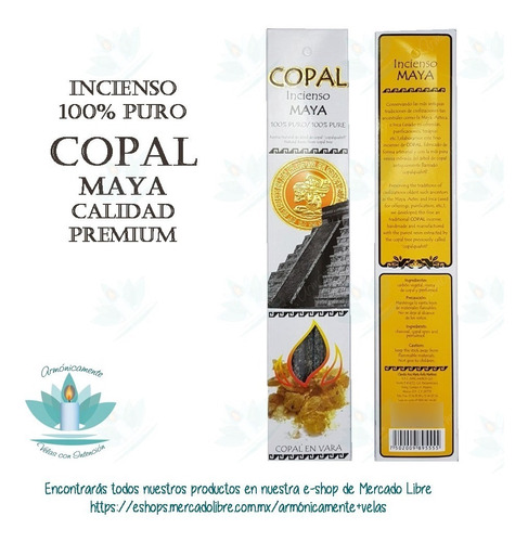 Copal Maya Incienso 100% Calidad Premium (10 Varitas)