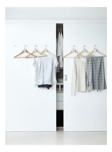20 Ganchos De Madera-tubo Antideslizante Y Para Ropa Color Natural
