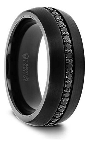 Valiant | Anillos De Tungsteno Para Hombre | Tungsteno Negro