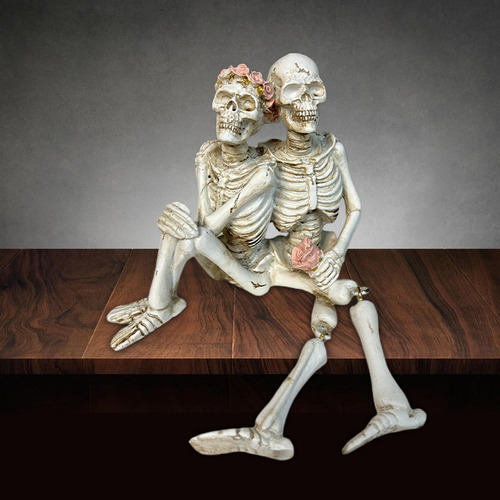 Figura De Pareja De Esqueletos Para Halloween, Decoración Ar