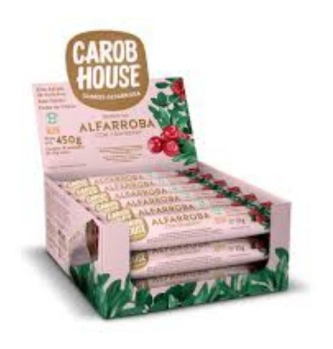 Barrinha De Alfarroba E Cranberry Carob House 18 Unidades