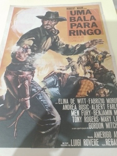 Propaganda Cartaz Antigo Filme Uma Bala Para Ringo Raro 