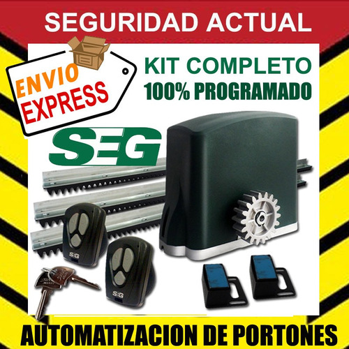 Motor Porton Corredizo Automatico Completo  Programado