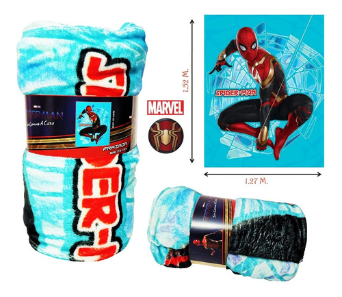 Frazada Suave Marvel Spider Man Personal Original