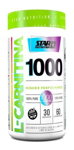 L-carnitina 1000mg Star 60caps Quemador De Grasas Carnitine