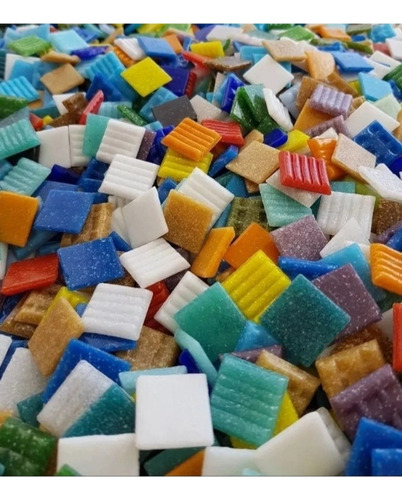 900 Pastilhas 2x2 Coloridas Para Mosaico  - 18 Cores