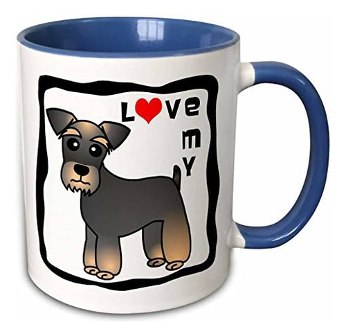 Taza 3drose__6 Me Encanta Mi Perro Schnauzer En Miniatura -
