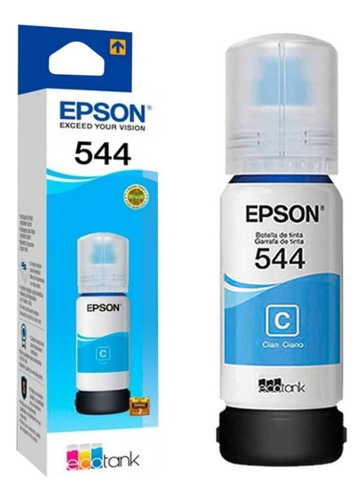 Botella De Tinta Para Epson T544 Cyan