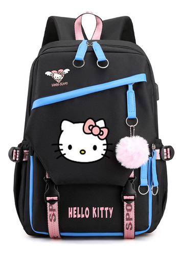 Bonita Mochila Escolar De Hello Kitty Para Grados 1-6